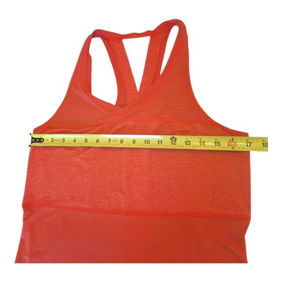 Lululemon Pedal To The Medal Singlet Tank Orange size 10 Heathered Alarming - Picture 4 of 12